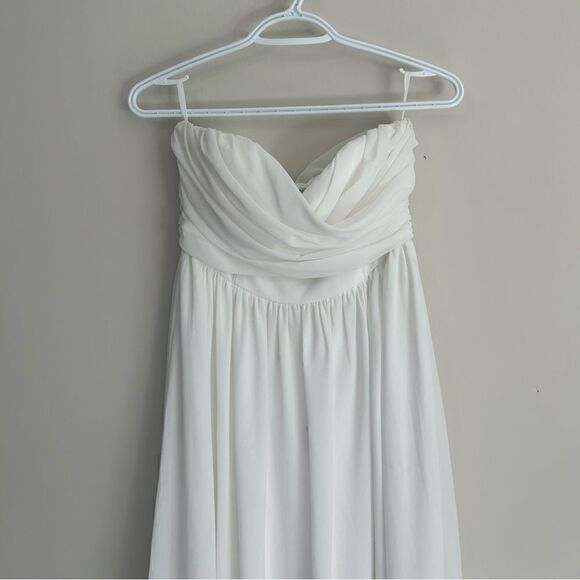 Lulu’s Love and Be Loved Ivory Strapless Maxi Dress Sz M - Picture 8 of 16